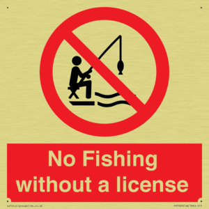 No Fishing without a license
